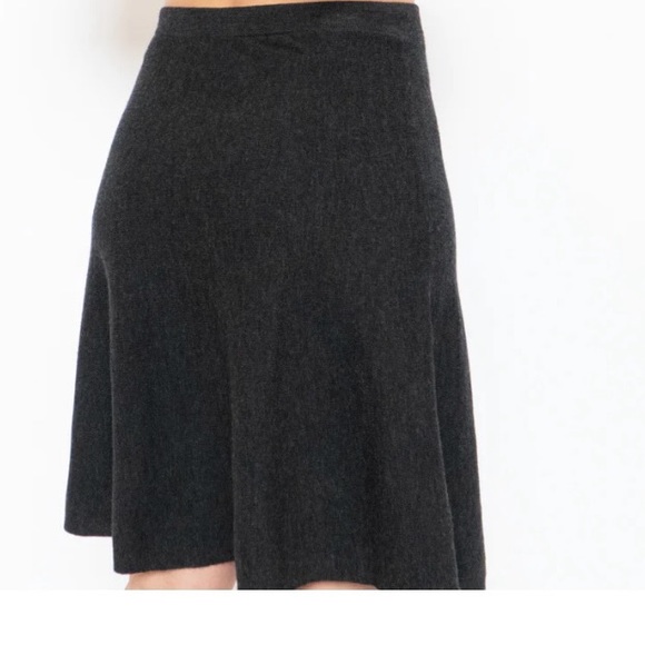 Eileen Fisher Dark Grey Knit Skirt - Picture 2 of 3